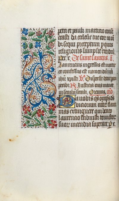 Getijdenboek Gebruik van Rouen: fol. 51v, ca. 1470 door Master of the Geneva Latini