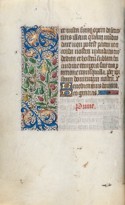 Getijdenboek Gebruik van Rouen: fol. 55v, c. 1470 door Master of the Geneva Latini