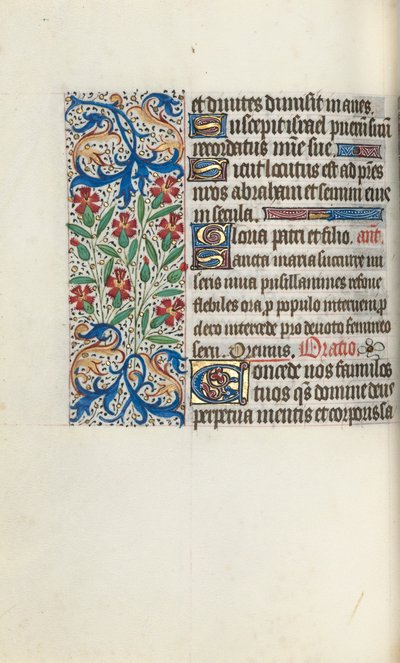 Getijdenboek Gebruik van Rouen: fol. 74v, ca. 1470 door Master of the Geneva Latini