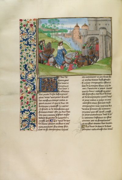 Lodewijk van Anjou trekt Parijs binnen door Master of the Getty Froissart