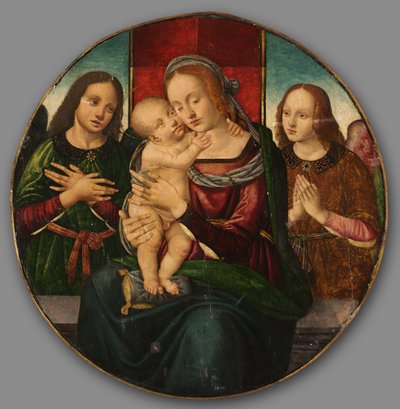 Maagd en Kind met Engelen, begin 1500s door Master of the Holden Tondo
