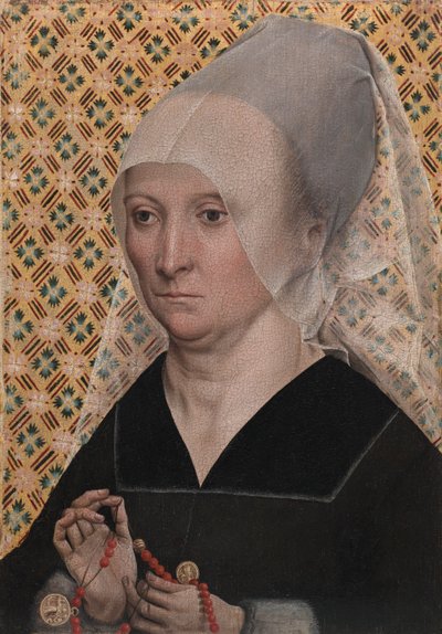Portret van een vrouw door Master of the Holy Kinship