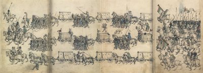 Legertrein Uit het Middeleeuwse Huisboek van Kasteel Wolfegg door Master of the Housebook of Wolfegg