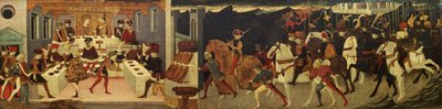 Het verhaal van Alatiel, te paard en op een banket door Master of the Jarves Chest