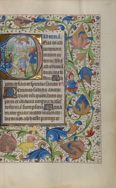 Beginletter D: De Aankondiging aan de Herders door Master of the Lee Hours