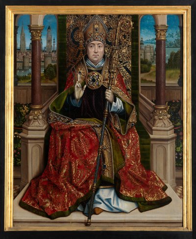 Centraal paneel van het altaarstuk van Sint-Nicolaas, c.1486-93 door Master of The Legend of St. Lucy