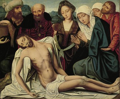 De klaagzang over de dode Christus door Master of the Mansi Magdalen