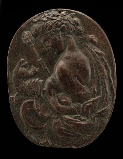 Een Bacchante, laat 15e of vroeg 16e eeuw door Master of the Martelli Mirror