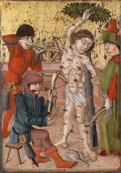Het Martelaarschap van Sint Sebastiaan, ca. 1470-1480 door Master of the Middle Rhine