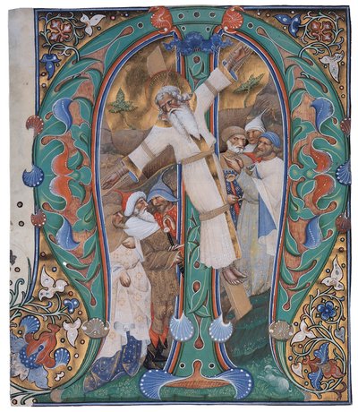 De Kruisiging van St. Andreas door Master of the Murano Gradual
