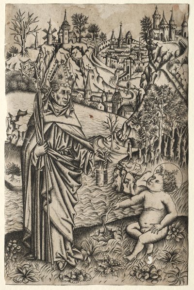 St. Augustinus en het Kind aan de Zeekust, c. 1465-1469 door Master of the Nuremberg Passion