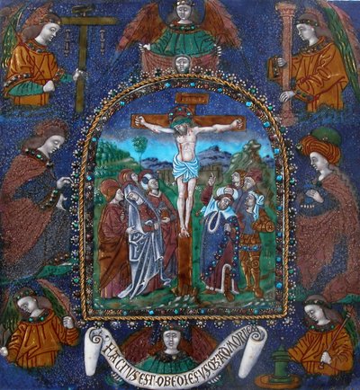 Plaquette met de Kruisiging, Frans door Master of the Orleans Triptych