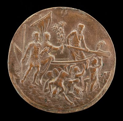 Aeneas die naar de Onderwereld Afdaalt, vierde kwart 15e eeuw door Master of the Orpheus Legend