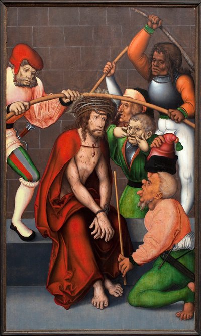 De doornenkroon door Master of the Pflockschen Altar