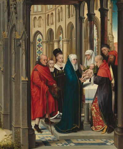 De Presentatie in de Tempel, c. 1470-1480 door Master of the Prado Adoration of