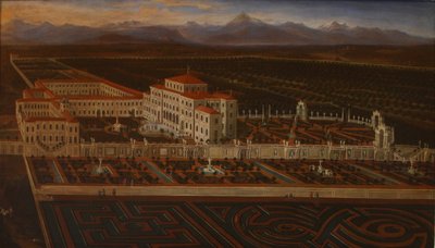 Paleis en tuinen van Venaria Reale door Master of the Residenze Sabaude
