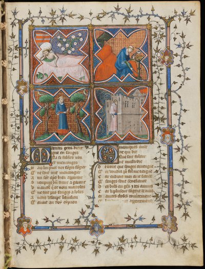 Miniatuur uit een manuscript van de Roman de la Rose door Guillaume de Lorris en Jean de Meun, 1353 door Master of the Rose novels