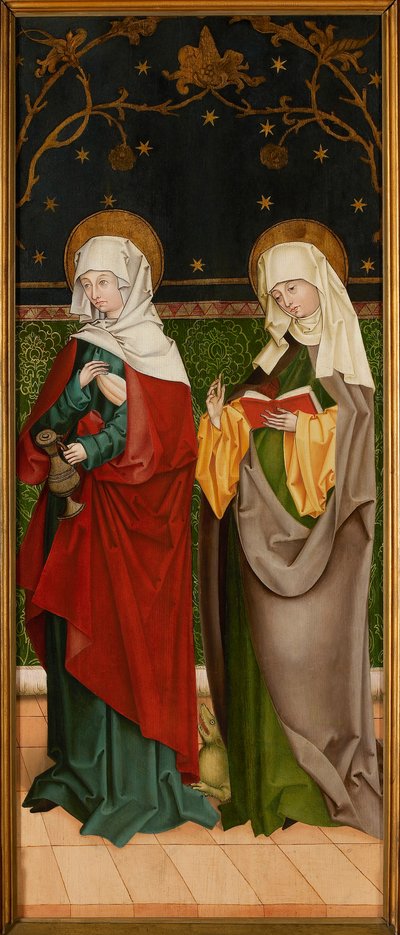 Sint Elizabeth van Hongarije en Sint Margaretha door Master of the Sacristy of Kaufbeuren