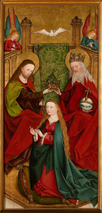 De kroning van de Heilige Maagd Maria door Master of the Sacristy of Kaufbeuren