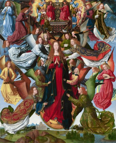 Maria, Koningin van de Hemel door Master of the Saint Lucy Legend