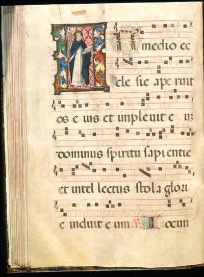 Folio uit een graduale, laat 15e eeuw door Master of the Saluces Hours (attr. to)