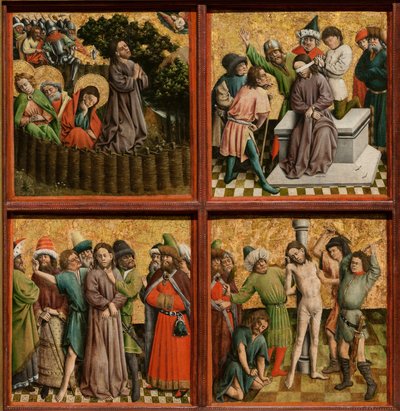 Altaarstuk met De Passie van Christus, c. 1440s door Master of the Schlägl Altarpiece
