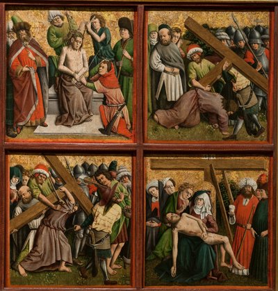 Altaarstuk met De Passie van Christus, c. 1440s door Master of the Schlägl Altarpiece
