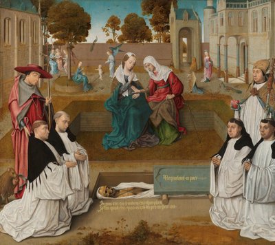 Gedenkplaat (detail) door Master of the Spes Nostra