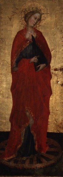 St. Catharina door Master of the Straus Madonna