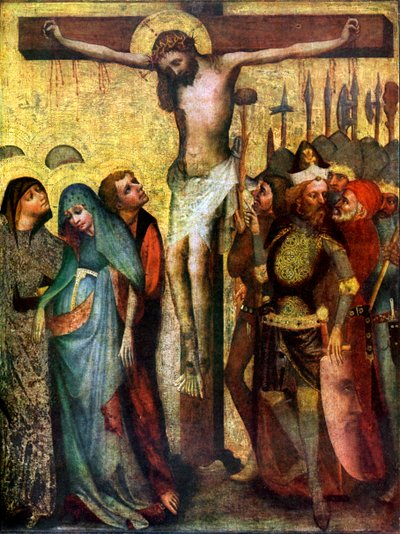 Kruisiging door Master of the Trebon Altarpiece