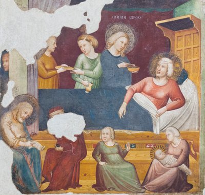 Geboorte van de Doper door Master of the Urbino Coronation