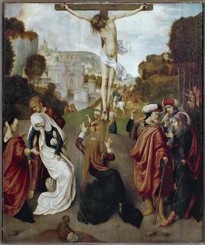 Kruisiging door Master of the Virgo Inter Virgines