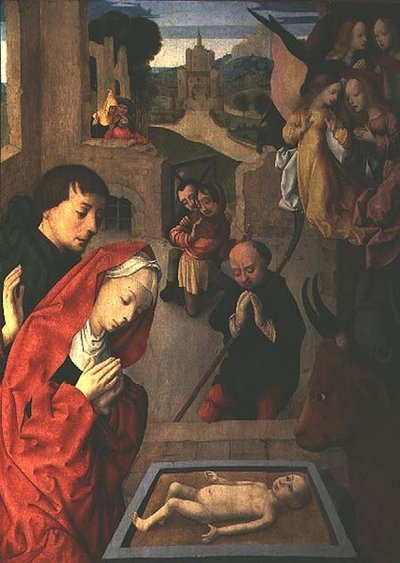 De Geboorte van Christus, 1500 door Master of the Virgo Inter Virgines