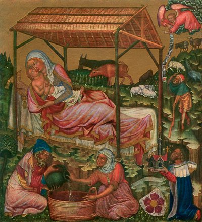 Geboorte van Christus, ca. 1350 1955 door Master of the Vyssi Brod Altar