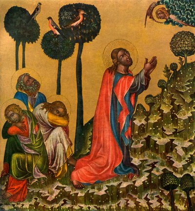 Jezus in de Olijfgaard, ca. 1350 1955 door Master of the Vyssi Brod Altar