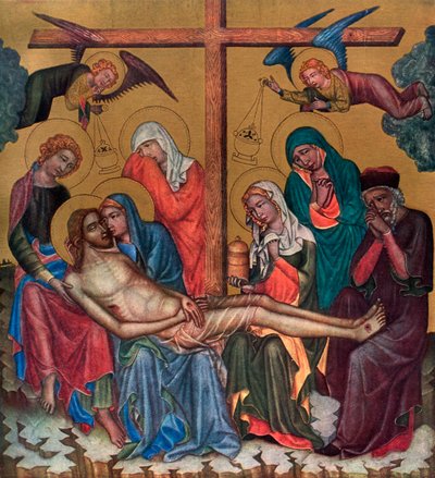 Klaagzang voor Christus, c1350 1955 door Master of the Vyssi Brod Altar