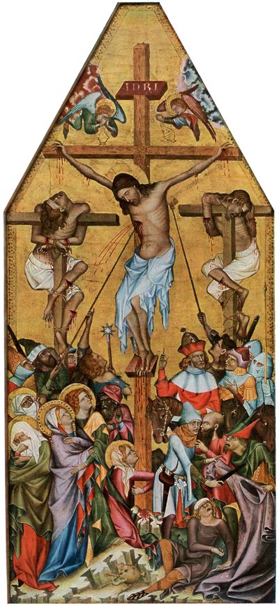 De Kaufmann Kruisiging, ca. 1350 door Master of the Vyssi Brod Altar