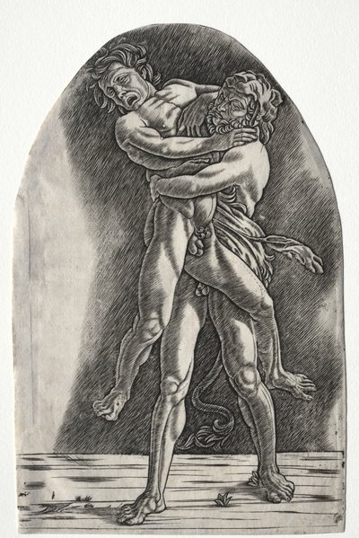 Hercules en Antaeus door Master of the Year 1515