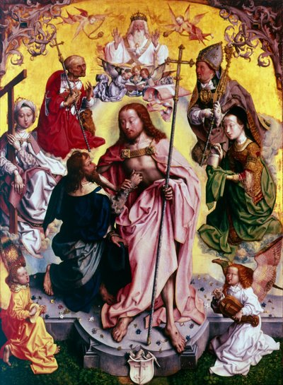 Ongelovige Thomas plaatst zijn hand in de wond van Christus, c1499 door Master of the altarpiece of St