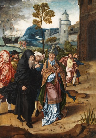Bisschop en een Kluizenaar Heilige, c.1510-20 door Master of the von Groote Adoration