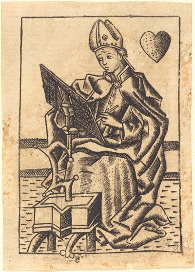 Sint Augustinus door Master with the Banderoles