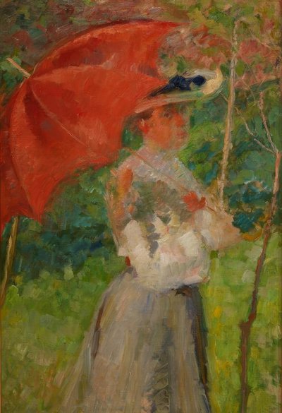 De rode parasol door Matej Sternen