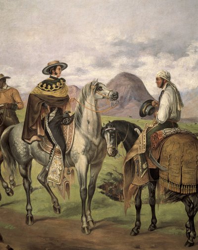 Charros (Mexicaanse ruiters) gekleed in sierlijke kleding door Mateo Saldana