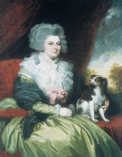 Dame met een Hond, 1786 door Mather Brown