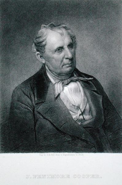 James Fenimore Cooper (1789-1851), gegraveerd door Henry Bryan Hall naar een daguerreotype door Mathew (after) Brady