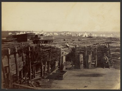 [Fortificaties, Manassas, Bezet door 13th Mass.] door Mathew B. Brady