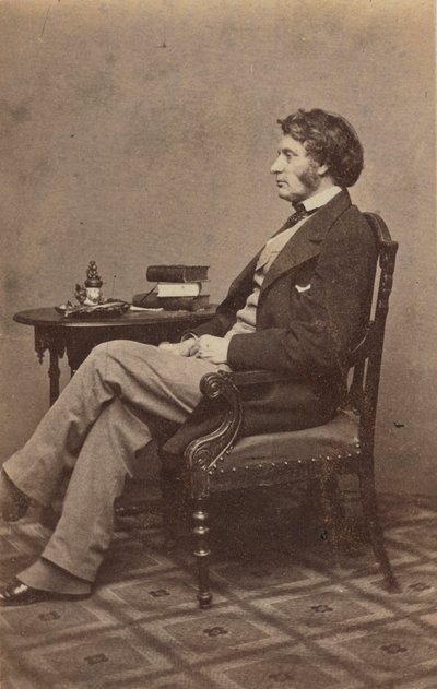 Carte-de-visite portret van Charles Sumner, 1860s door Mathew Brady