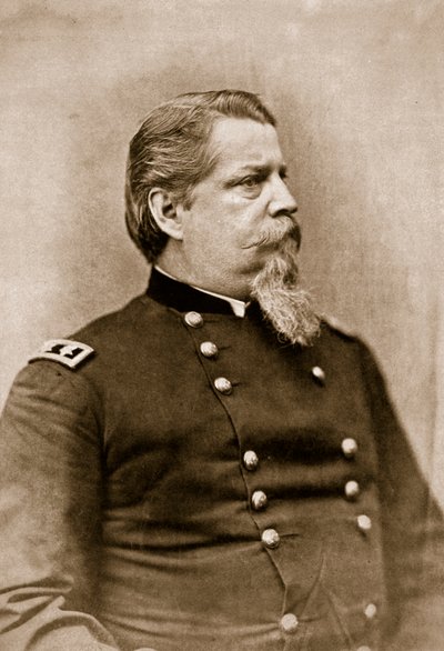 Generaal Winfield Scott Hancock, 1861-65 door Mathew B. Brady