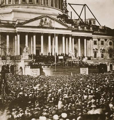 Inhuldiging van President Lincoln, 4 maart 1861 door Mathew B. Brady