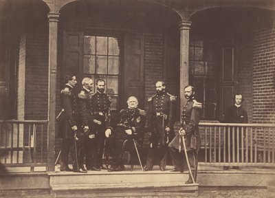 Luitenant-generaal Scott, Generaal-in-Chief U.S. Army, & Staf, 6 september 1861 door Mathew Brady